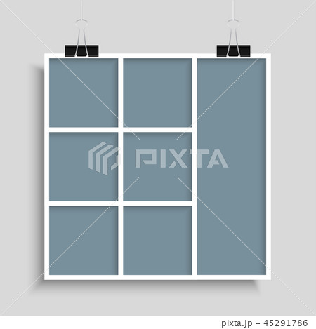 Templates Collage Seven Parts Frames for Photo. Templates Collage Seven Parts Frames for Photo. 45291786