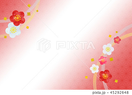 梅と水引 (紅白) 45292648