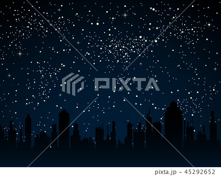 Starry Sky with Blue Glow. Shining Stars Dark Sky Starry Sky with Blue Glow. Shining Stars Dark Sky 45292652