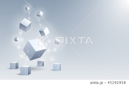 Abstract 3d cubes and background. 45292958