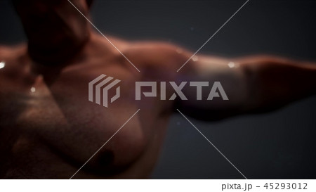 The smell of sweat. fat guy without a shirt 45293012