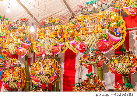 神奈川県横浜市　酉の市　熊手　祭りイメージ 45293883