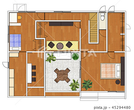 間取り図 6のイラスト素材