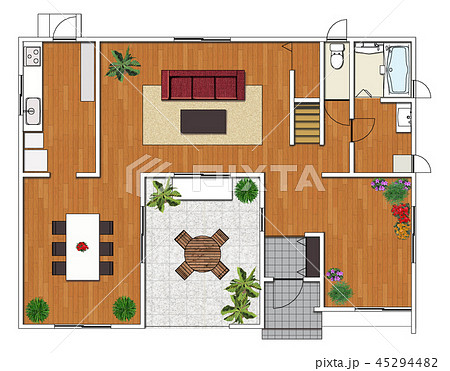 Floor plan _5 - Stock Illustration [45294482] - PIXTA