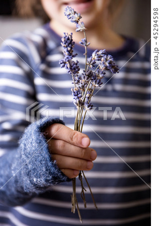 happy girl holding a bouquet happy girl holding a bouquet 45294598
