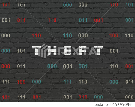 Privacy concept: word Theft on wall background 45295096