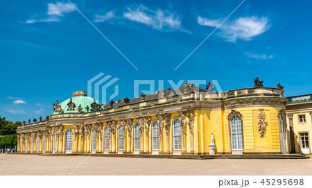 Sanssouci, the summer palace of Frederick the Great, King of Prussia, in Potsdam, Germany Sanssouci, the summer palace of Frederick the Great, King of Prussia, in Potsdam, Germany 45295698