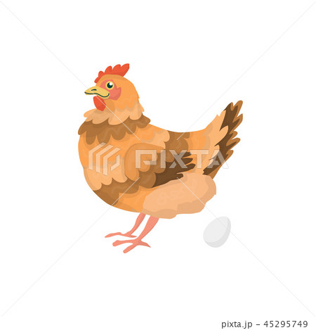 hen standing near egg 45295749