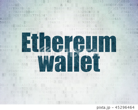 Cryptocurrency concept: Ethereum Wallet on Digital Data Paper background 45296464