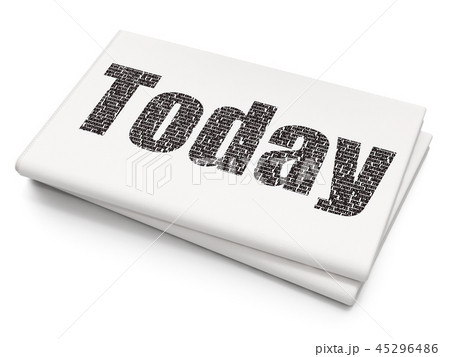 Time concept: Today on Blank Newspaper background 45296486