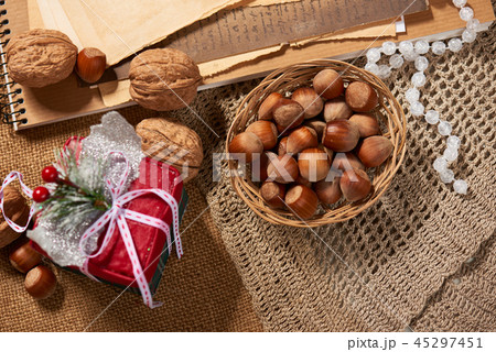 Christmas decoration background, new year theme. 45297451
