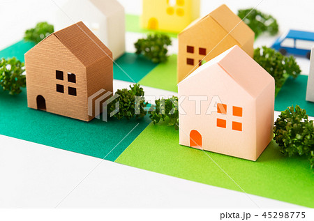 隣家との境界　境界線　土地　不動産 45298775