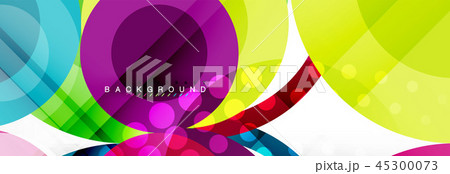 Abstract colorful geometric composition - multicolored circle background 45300073