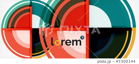 Circle abstract background, geometric modern design template 45300144