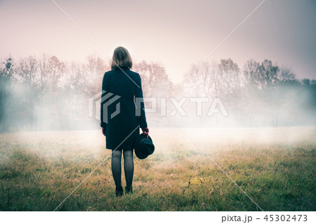 Woman in a pink mist 45302473