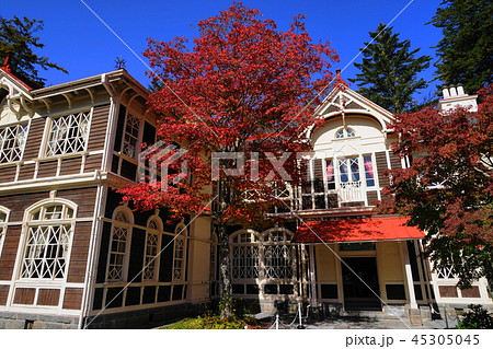 10月　軽井沢39旧三笠ﾎﾃﾙの紅葉 45305045