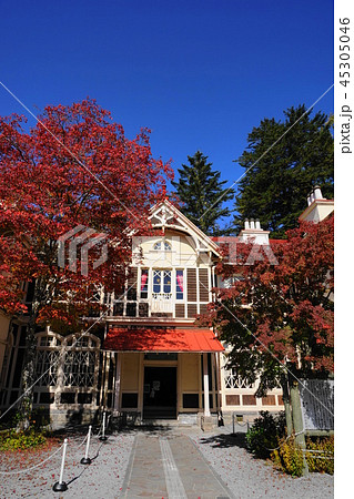 10月　軽井沢38旧三笠ﾎﾃﾙの紅葉 45305046