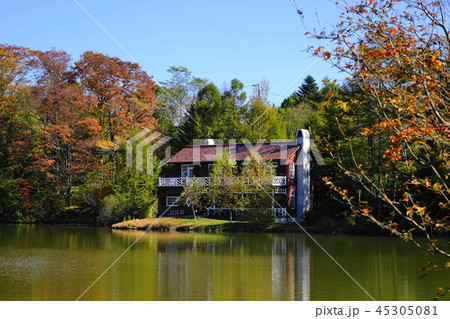 10月　軽井沢10睡鳩荘ｳﾞｫｰﾘｽﾞ建築の紅葉･軽井沢ﾀﾘｱｾﾝ 45305081