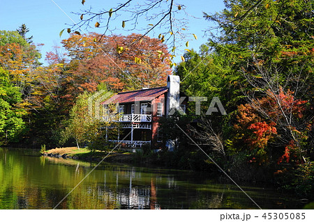 10月　軽井沢08睡鳩荘ｳﾞｫｰﾘｽﾞ建築の紅葉･軽井沢ﾀﾘｱｾﾝ 45305085