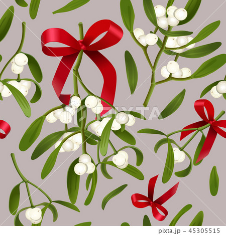 Mistletoe seamless pattern. Vector illustration Mistletoe seamless pattern. Vector illustration 45305515