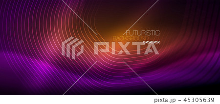 Neon glowing lines, magic energy space light concept, abstract background wallpaper design 45305639