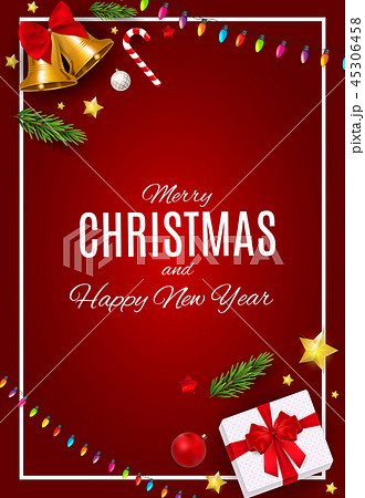 Merry Christmas and New Year Background. Vector Illustration 45306458