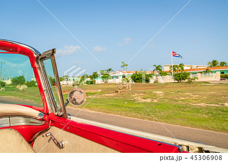 inside an old vintage classic american car view 45306908