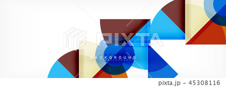 Trendy circles composition geometric background 45308116