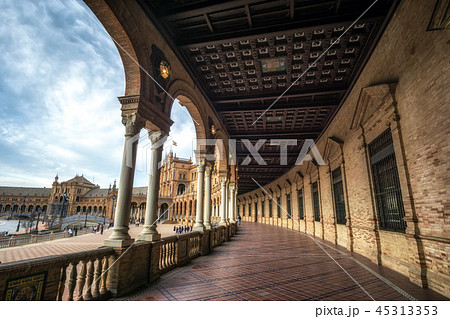 Seville Spanish Plaza corridors Seville Spanish Plaza corridors 45313353