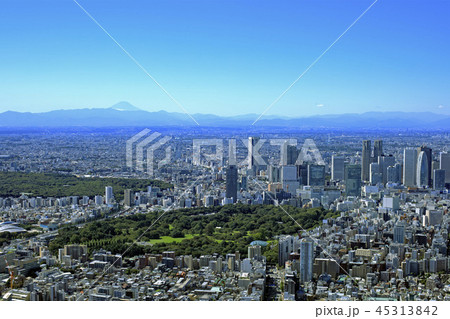 都市風景／新宿と富士山／Aerial view、2018撮影 45313842