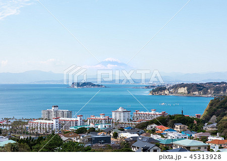 (神奈川県-風景)相模湾と富士１	 45313928