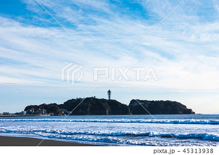 (神奈川県-風景)鵠沼海岸と江の島3 (神奈川県-風景)鵠沼海岸と江の島3 45313938