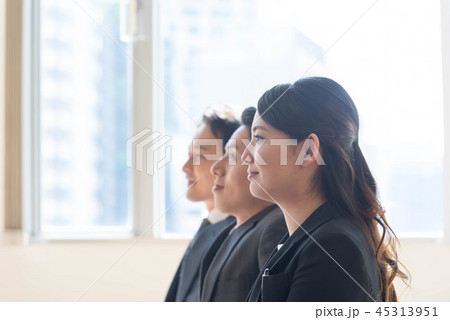 ビジネス　やる気　チーム　3人 45313951