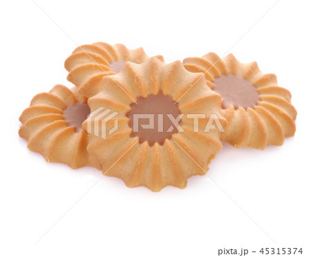 butter cookies isolated on white background butter cookies isolated on white background 45315374
