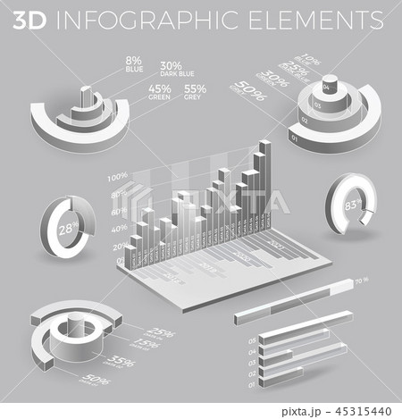 Corporate Infographic Elements In Gray And White Corporate Infographic Elements In Gray And White 45315440