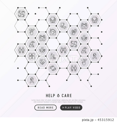 Help and care concept in honeycombs 45315912