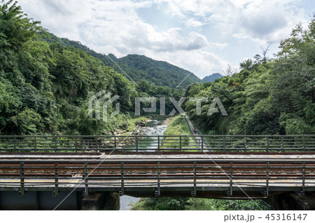 pingxi railway line in the mountain 45316147