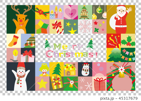 Merry Christmas フレーム 背景 ポストカード  45317679