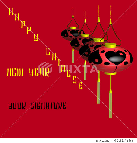 Greeting card with flashlight on red background Greeting card with flashlight on red background 45317865