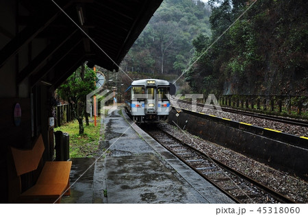 坪尻駅に停車中の土讃線普通列車（1000形） 45318060