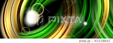 Mixing color waves on black, liquid flowing shapes 45318602