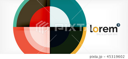 Circle abstract background, geometric modern design template 45319602