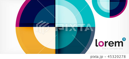 Circle abstract background, geometric modern design template 45320278