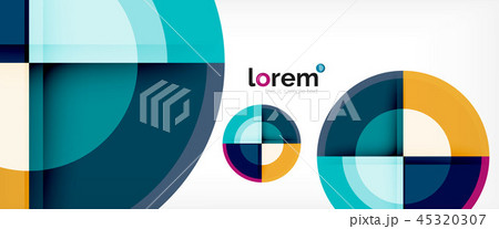 Circle abstract background, geometric modern design template 45320307