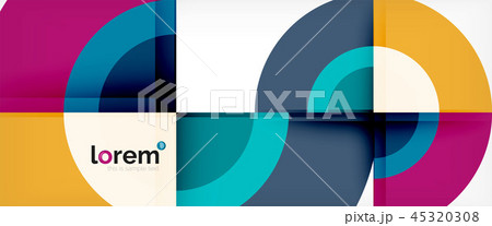 Circle abstract background, geometric modern design template 45320308