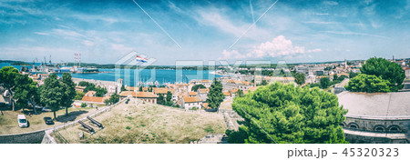 Panoramic photo from Venetian fortress, Pula 45320323