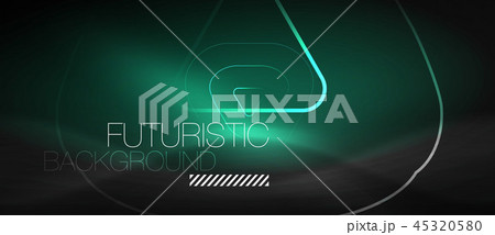 Dark black abstract background with neon colors and lines 45320580