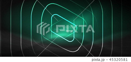 Dark black abstract background with neon colors and lines 45320581