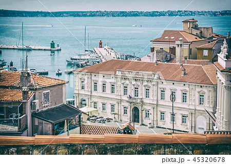 Piran from St. George's Parish church, filter Piran from St. George's Parish church, filter 45320678