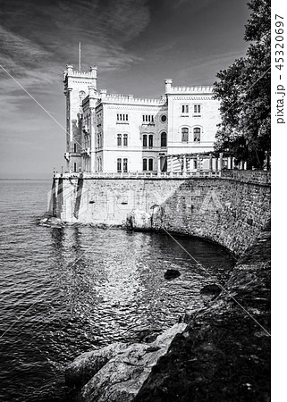 Miramare castle near Trieste, Italy, colorless Miramare castle near Trieste, Italy, colorless 45320697